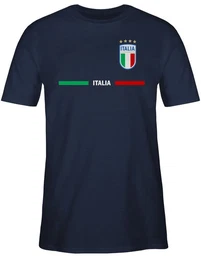 T-Shirt Italien Trikot Wappen, Italia mit Stolz, Italienisches Fan-Motiv 2026 Fussball WM Fanartikel