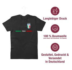 Shirtracer T-Shirt Italien Trikot Wappen Italia Fan-Motiv Fußball EM Fanartikel Gelb/Rosa/Rot/Grau