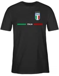 Shirtracer T-Shirt Italien Trikot Wappen Italia Fan-Motiv Fußball EM Fanartikel Gelb/Rosa/Rot/Grau