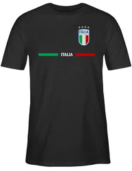 Shirtracer T-Shirt Italien Trikot Wappen Italia Fan-Motiv Fußball EM Fanartikel Gelb/Rosa/Rot/Grau