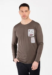Key Largo Longsleeve MSW KLFOCUS Grau/Khaki/Braun/Beige