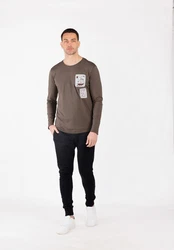Key Largo Longsleeve MSW KLFOCUS Grau/Khaki/Braun/Beige