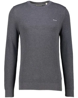 Gant Strickpullover R-Neck COTTON PIQUE C-NECK Dunkelgrau/Grau/Dunkelblau