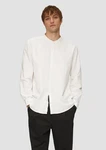 QS Langarmhemd Regular Fit Weiß/Beige