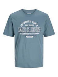 Jack & Jones T-Shirt JJELOGO TEE SS O-NECK  Blau/Hellblau