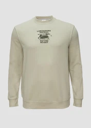 s.Oliver Sweatshirt mit Stickerei Khaki/Dunkelgrün