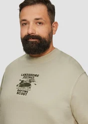 s.Oliver Sweatshirt mit Stickerei Khaki/Dunkelgrün