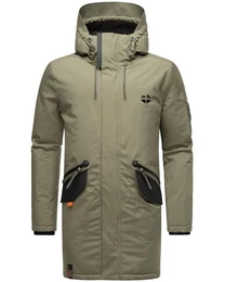 Wintermantel Ragaan modischer Herren Winterparka mit Teddyfell Futter
