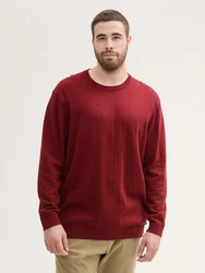 TOM TAILOR PLUS Strickpullover Dunkelrot/Bordeaux