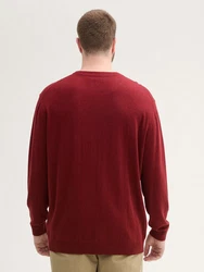 TOM TAILOR PLUS Strickpullover Dunkelrot/Bordeaux