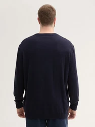 TOM TAILOR PLUS Strickpullover Dunkelblau/Schwarz