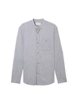 TOM TAILOR DENIM Hemd Langarmhemd Grau/Hellgrau