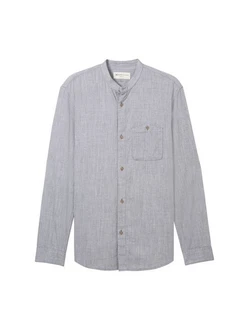 TOM TAILOR DENIM Hemd Langarmhemd Grau/Hellgrau TOM TAILOR DENIM Hemd Langarmhemd Grau/Hellgrau