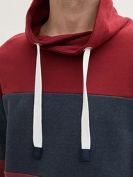 TOM TAILOR Sweatshirt mit Colour Blocking Dunkelrot/Rot/Bordeaux