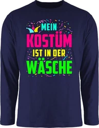 Shirtracer Rundhalsshirt Mein Kostüm ist in der Wäsche Karneval & Fasching Mischfarben/Dunkelgrau/Rosa/Dunkelblau/Lila/Hellblau