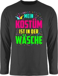Shirtracer Rundhalsshirt Mein Kostüm ist in der Wäsche Karneval & Fasching Mischfarben/Dunkelgrau/Rosa/Neonfarben/Schwarz