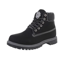 Coolwalk Herren Schnürschuhe Freizeit Stiefelette Blockabsatz Boots (872847) Schwarz (87284760)
