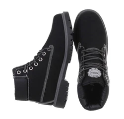 Coolwalk Herren Schnürschuhe Freizeit Stiefelette Blockabsatz Boots (872847) Schwarz (87284760)