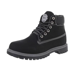 Coolwalk Herren Schnürschuhe Freizeit Stiefelette Blockabsatz Boots (872847) Schwarz (87284760)