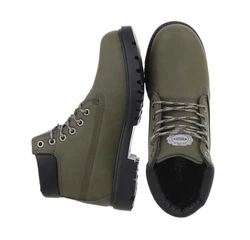 Coolwalk Herren Schnürschuhe Freizeit Stiefelette Blockabsatz Boots (872847) Olive (87284743)