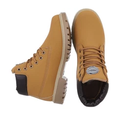 Coolwalk Herren Schnürschuhe Freizeit Stiefelette Blockabsatz Boots (872847) Camel (87284754)