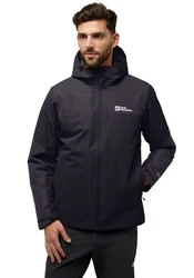 Jack Wolfskin Funktionsjacke JASPER Schwarz/Dunkelblau/Dunkelgrau