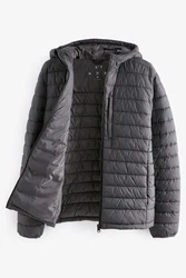 Next Steppjacke Wasserabweisende Leichte Pufferjacke (1) Grau/Dunkelgrau/Schwarz