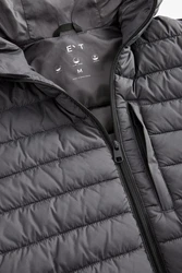 Next Steppjacke Wasserabweisende Leichte Pufferjacke (1) Grau/Dunkelgrau/Schwarz