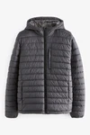 Next Steppjacke Wasserabweisende Leichte Pufferjacke (1) Grau/Dunkelgrau/Schwarz