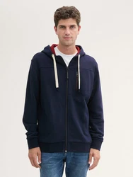 TOM TAILOR Sweatshirt Sweatjacke Dunkelblau
