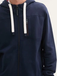 TOM TAILOR Sweatshirt Sweatjacke Dunkelblau