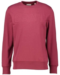 Gant Sweatshirt Herren Sweatshirt EMBOSSED LOGO Rosa/Rot