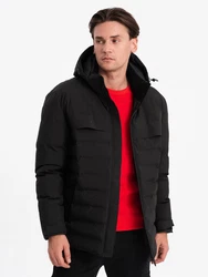 OMBRE Winterjacke mit abnehmbarer Kapuze schwarz