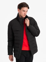 OMBRE Winterjacke mit abnehmbarer Kapuze schwarz
