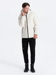 OMBRE Winterjacke mit abnehmbarer Kapuze Beige/Weiß/Khaki/Creme