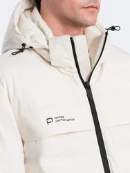 OMBRE Winterjacke mit abnehmbarer Kapuze Beige/Weiß/Khaki/Creme