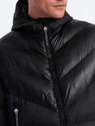 OMBRE Winterjacke Schwarz/Hellblau/Rot