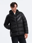 OMBRE Winterjacke Schwarz/Hellblau/Rot