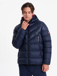 OMBRE Winterjacke Dunkelblau/Hellblau