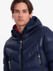 OMBRE Winterjacke Dunkelblau/Hellblau