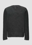 QS Strickpullover Dunkelgrau/Grau/Schwarz