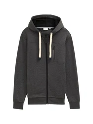 TOM TAILOR Sweatshirt Sweatjacke Dunkelgrau/Hellgrau/Grau/Schwarz