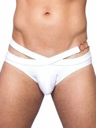 Badehose BLK Double Strap Swim Brief V20 White L
