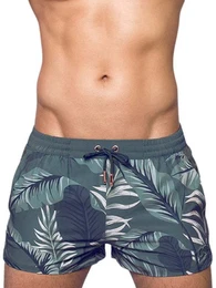 Badeshorts Print Hawaiian Swimshorts S50 Forest Green L