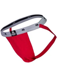 String The Original Swimmer/Jogger Jockstrap Underwear Scarlet/Grey 1 inch