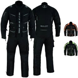 German Wear Motorradkombi BLD325K Grau/Dunkelblau/Dunkelgrün/Grün/Gelb/Beige