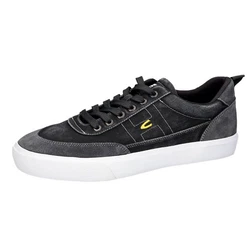 camel active Washed Sneaker mit Echtlederdetails Grau/Schwarz/Dunkelgrau