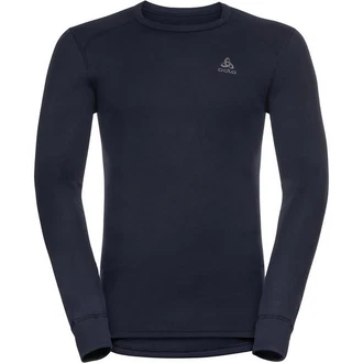 Odlo Longsleeve Active Warm Eco Baselayer Top Crew Neck Dunkelblau/Hellblau/Lila