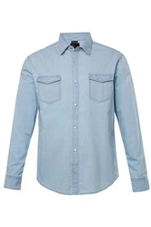 JP1880 Businesshemd Kentkragen Modern Fit Hellblau/Blau