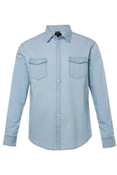 JP1880 Businesshemd Kentkragen Modern Fit Hellblau/Blau